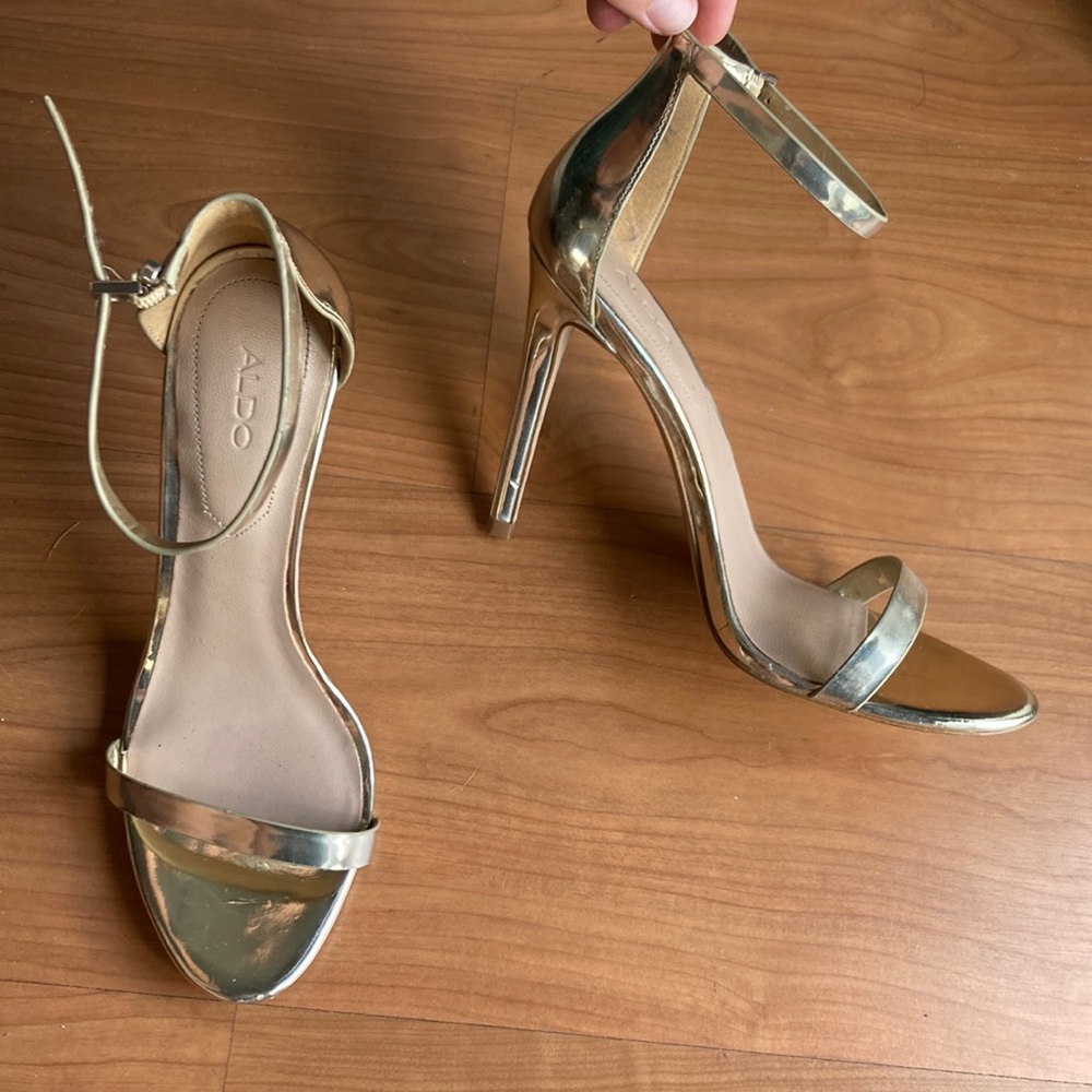 Gold Aldo high heels